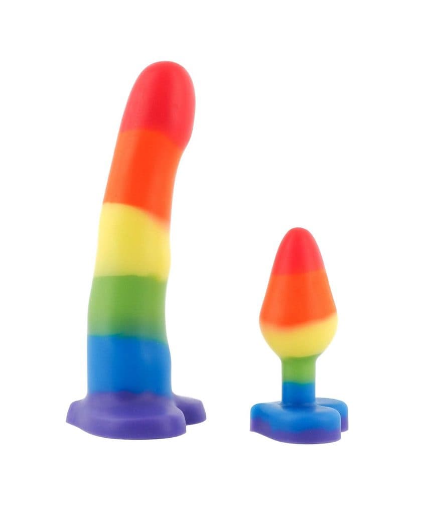pride dildo and rainbow plug