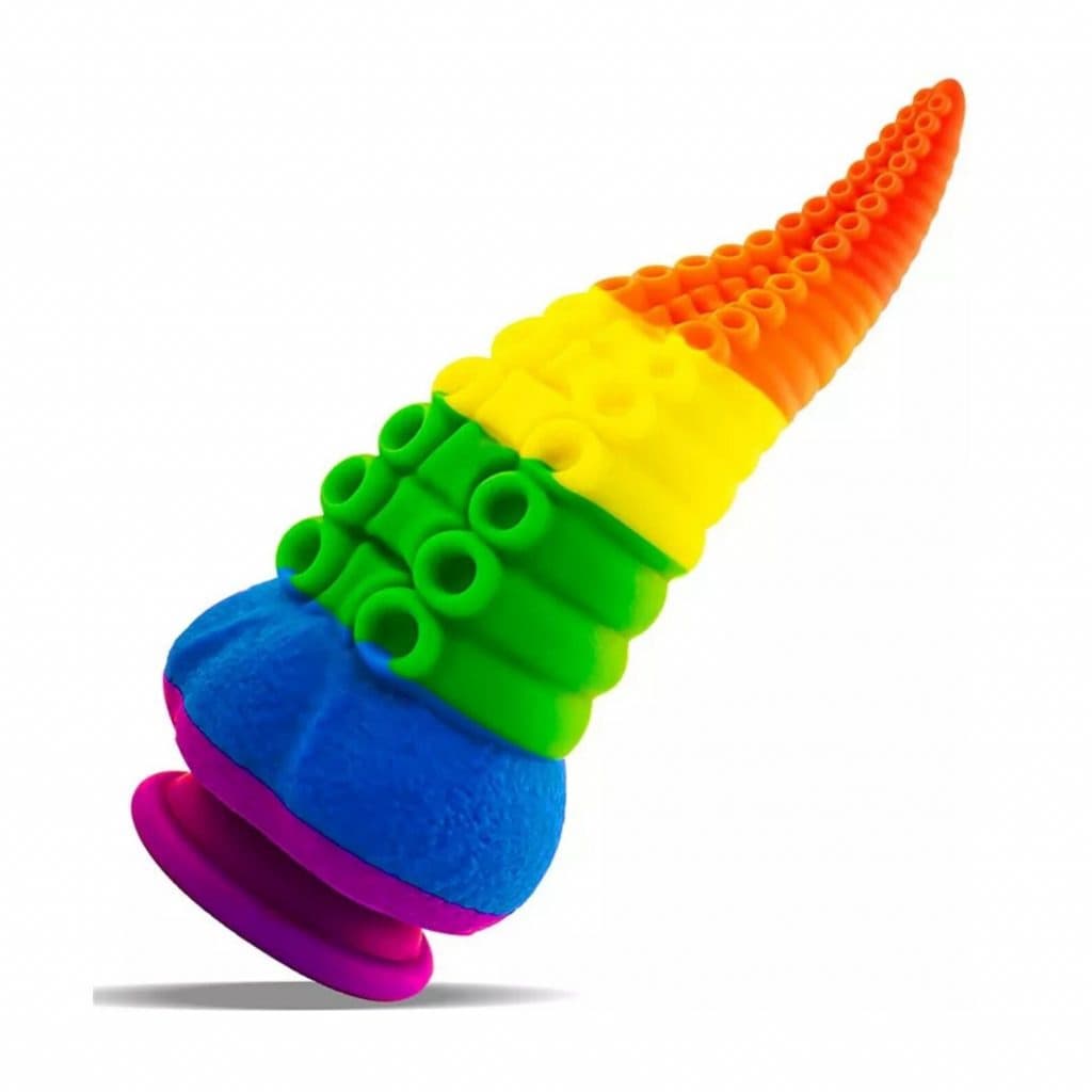 tentacle rainbow dildo