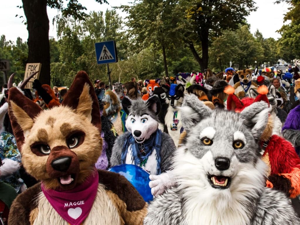 furries in a furry gathering