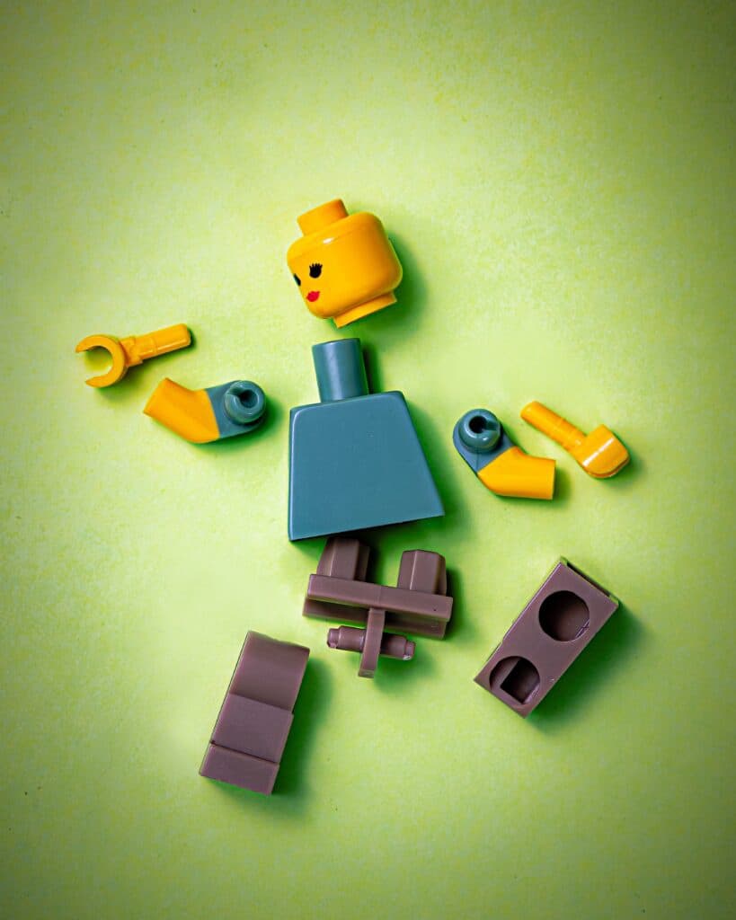 disfigured lego toy